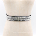 Fashion Bling Handmade Rhinestone Inlaid Elastic Shiny Lady Waist Belt